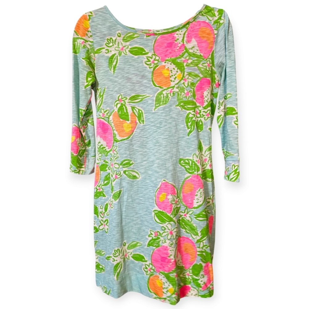 Lilly Pulitzer Marlowe Fresh Squeezed Pink Lemonade 3/4 Sleeve Dress